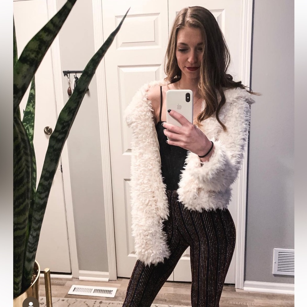 White Faux Fur Coat